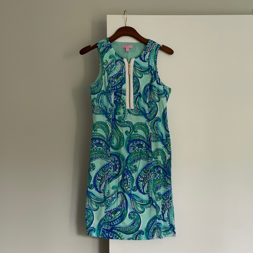 Blue Paisley Print Lilly Pulitzer Shift dress